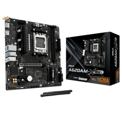 Asrock A620AM-X WIFI, AMD A620A, AM5, Micro ATX, 2 DDR5, HDMI, DP, AC Wi-Fi, 2.5G LAN, 2x M.2 Asrock A620AM-X WIFI, AMD A620A, AM5, Micro ATX, 2 DDR5, HDMI, DP, AC Wi-Fi, 2.5G LAN, 2x M.2